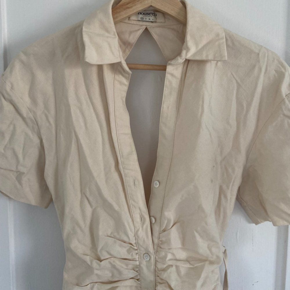 Open Back Button Down Dress